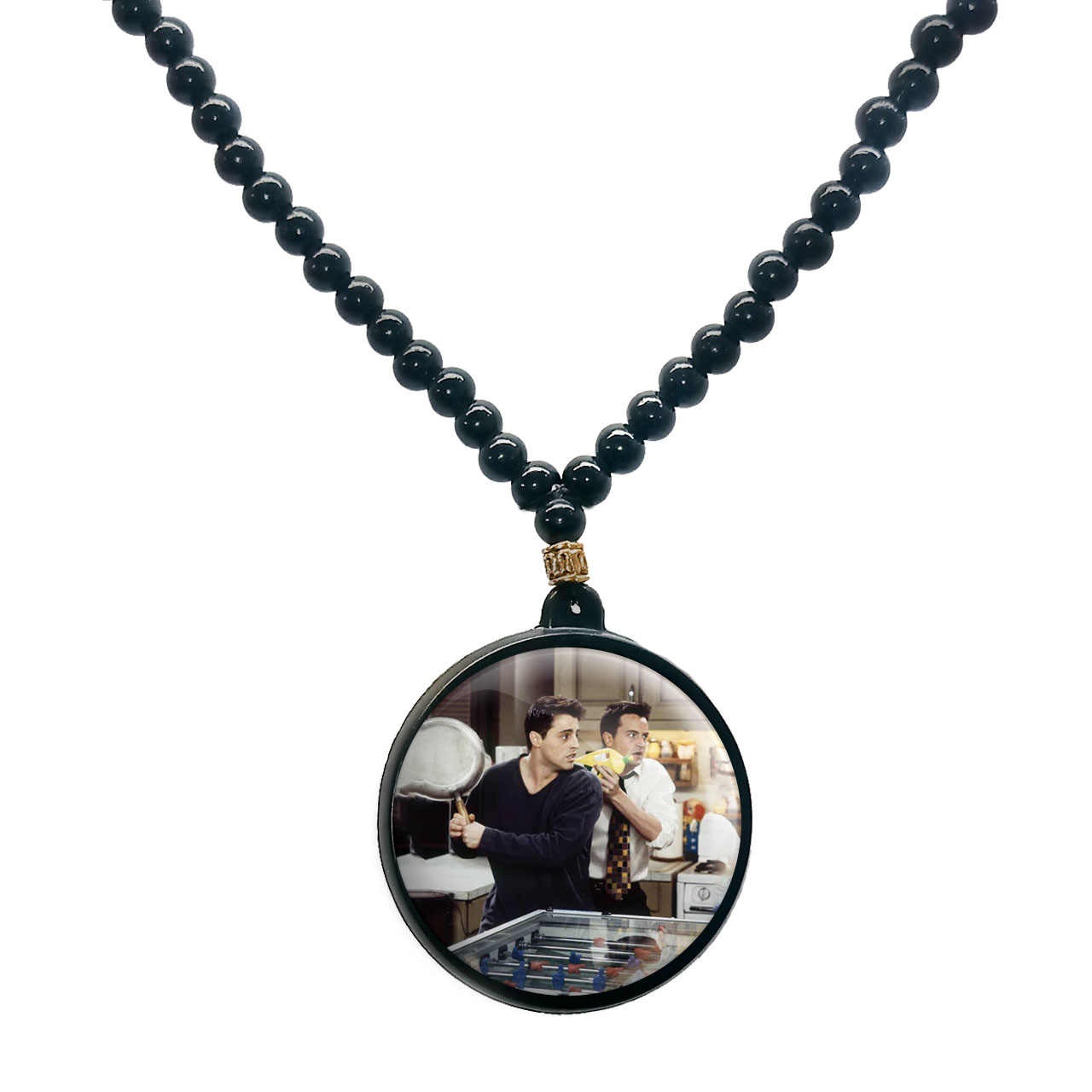 گردنبند پرمانه طرح فرندز کد pmd.18860 مدل دو طرفه