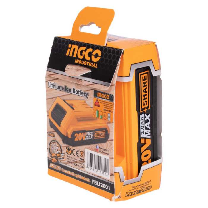 باتری شارژی 20 ولت 2 آمپر اینکو مدل FBLI20011-20v-2.0Ah