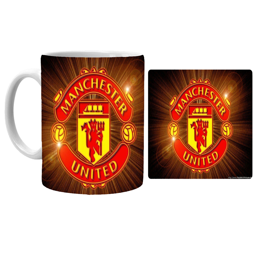 ماگ مدل منچستریونایتد کد xt1 همراه با زیرلیوانی