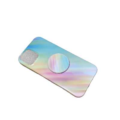 كاور طرح ابرنگي كد 23 مناسب براي گوشي موبايل اپل iphone 12/12pro به همراه پايه نگهدارنده