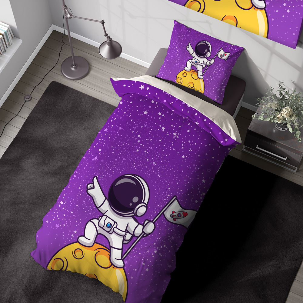 ست روتختی آدم فضایی رنگ بنفش SM-25301