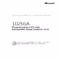 خرید و دانلود نسخه کامل کتاب Programming in C# with Microsoft® Visual Studio® 2010. Student Manual