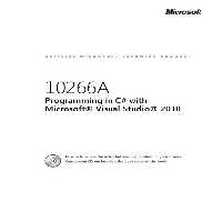 خرید و دانلود نسخه کامل کتاب Programming in C# with Microsoft® Visual Studio® 2010 Student Manual