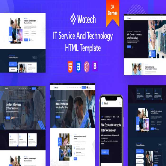 دانلود قالب اچ تی ام ال Wotech