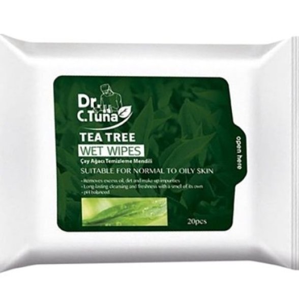 دستمال مرطوب درخت چایی   فارماسی ترکیه با رایحه عالی کاملا گیاهی دوستدار پوست شما پوست را شاداب و مرطوب نگاه میدار  