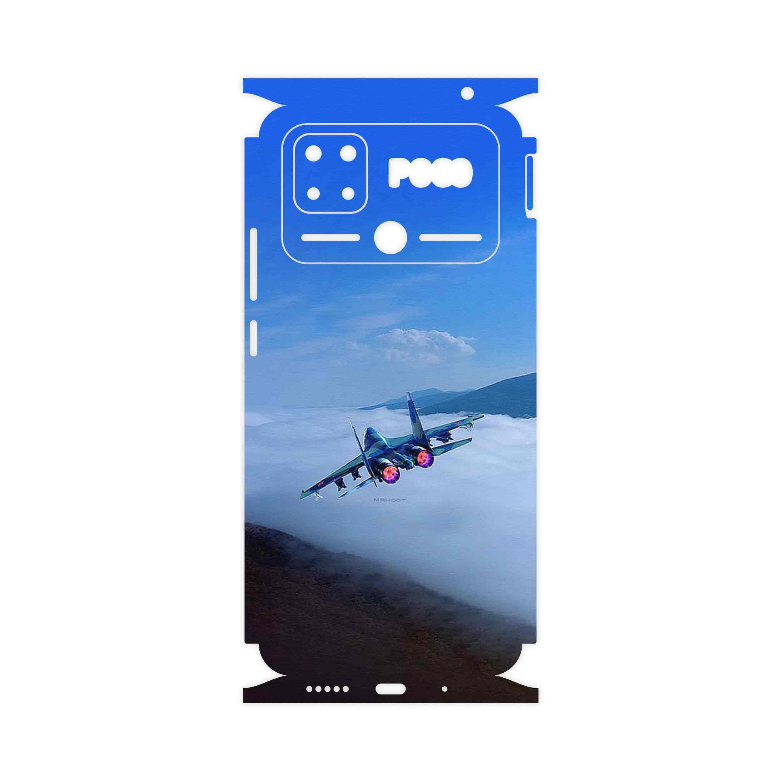 برچسب پوششی ماهوت مدل Fighter plane Su27-FullSkin مناسب برای گوشی موبایل شیائومی Poco C40