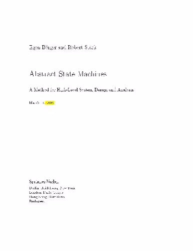 خرید و دانلود نسخه کامل کتاب Abstract state machines A method for high level system design and analysis