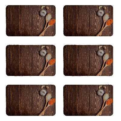 زیربشقابی طرح آشپزخانه کد 8333 بسته 6 عددی