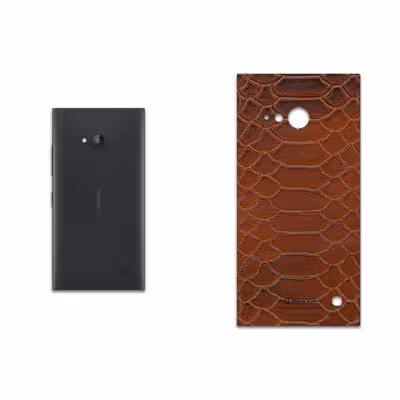 برچسب پوششی ماهوت مدل Brown-Snake-Leather مناسب برای گوشی موبایل نوکیا Lumia 730