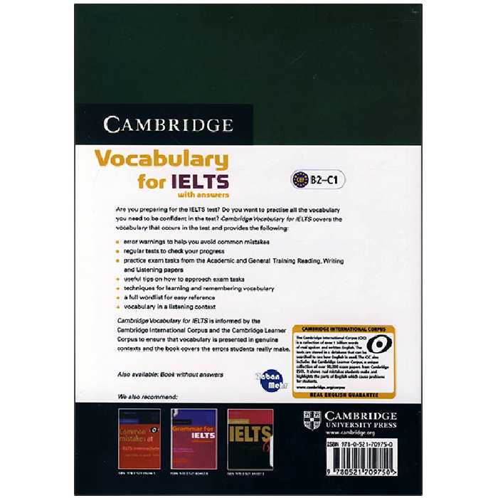  کتاب Vocabulary For Ielts اثر Pauline Cullen انتشارات زبان مهر 