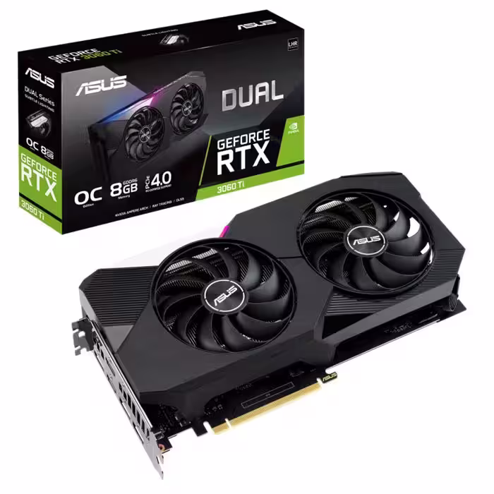 کارت گرافیک ایسوس Dual GeForce RTX 3060 Ti V2 OC Edition 8G Gaming