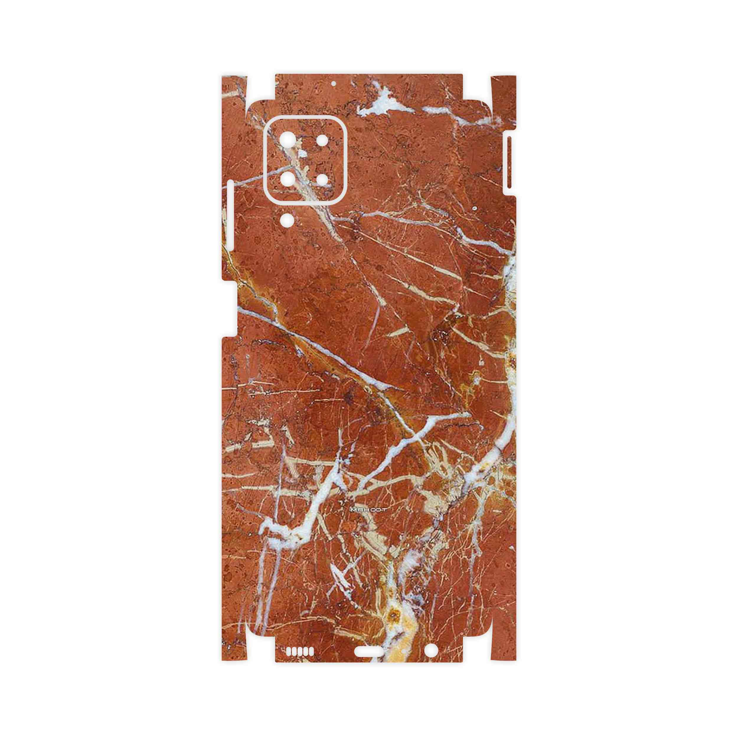برچسب پوششی ماهوت مدل Red Marble-FullSkin مناسب برای گوشی موبایل سامسونگ Galaxy M12