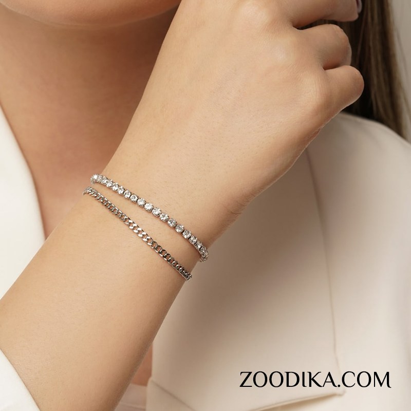 دستبند زنجیری استیل رنگ ثابت ضد حساسیت AAD-118