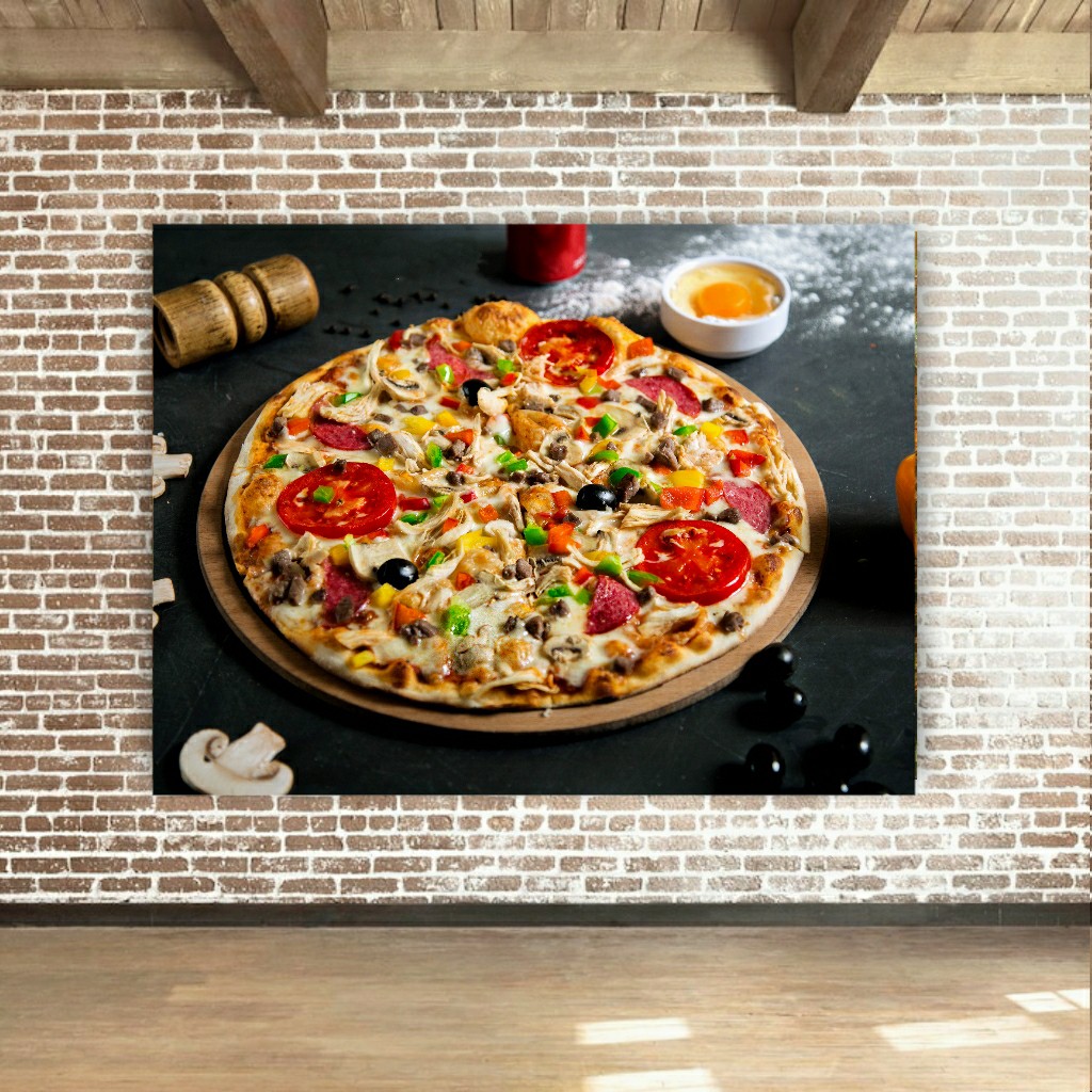 تابلو بوم طرح  فست فود مدل پیتزا  کد SDB2448