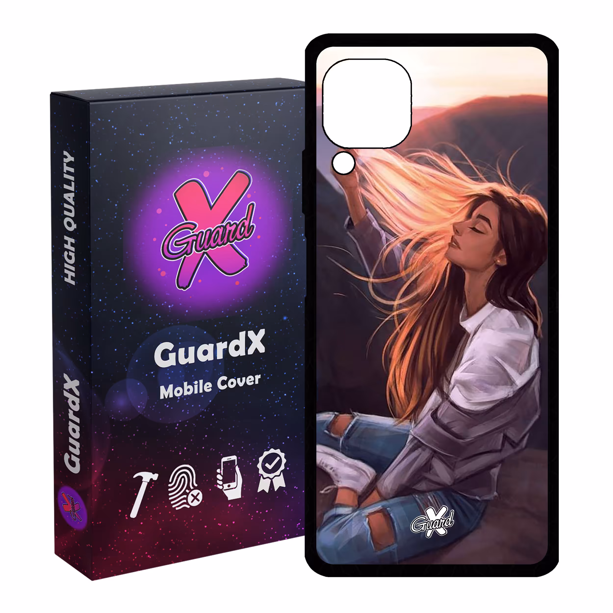 کاور گارد ایکس طرح Girl مدل Glass50352 مناسب برای گوشی موبایل هوآوی Nova 7i / Nova 6 SE / P40 Lite