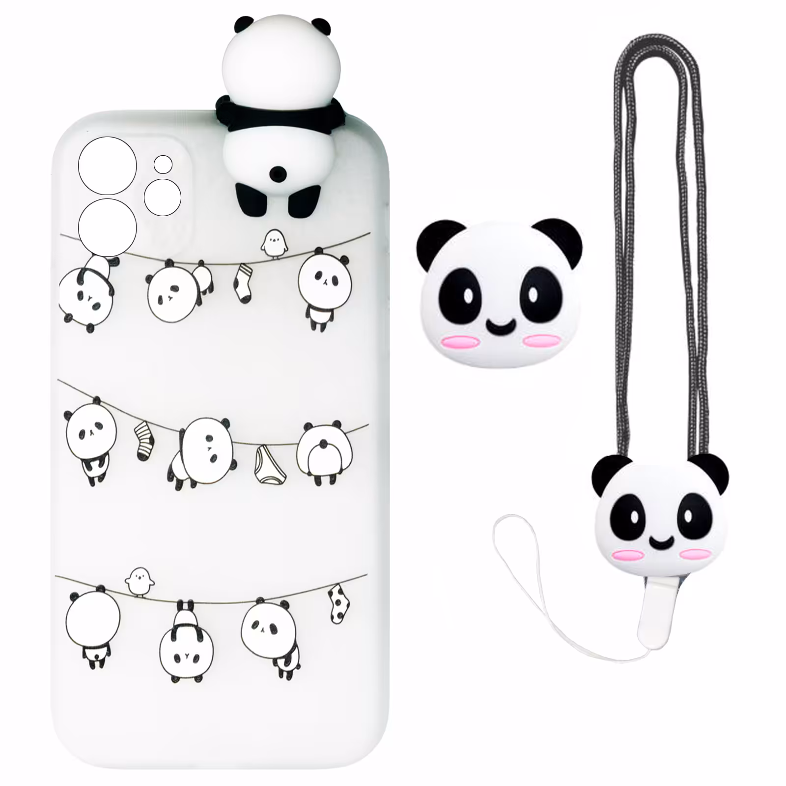 کاور کد 9114 مناسب برای گوشی موبایل اپل Iphone 12  به همراه بند و پایه نگهدارنده 