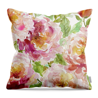 قیمت و خرید کوسن مدل نقاشی آبرنگ گل کد 014