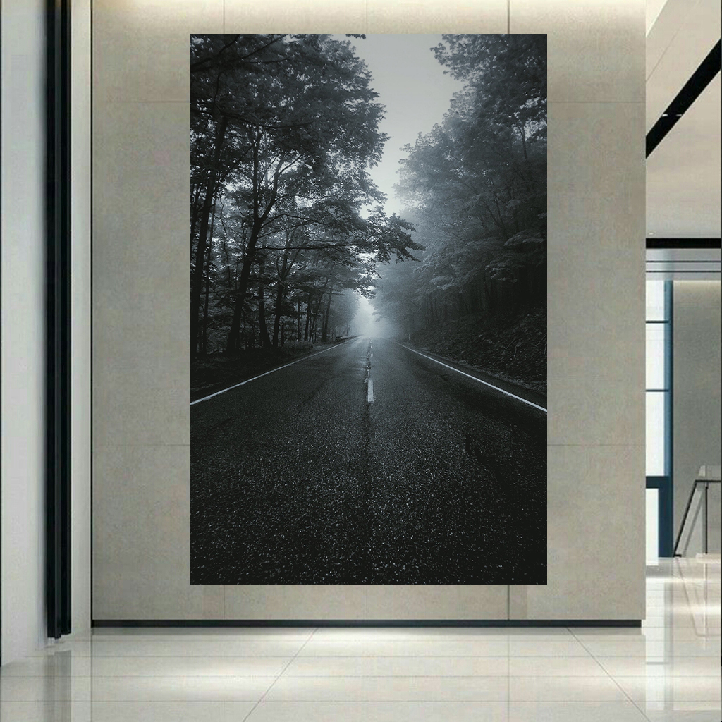 تابلو بوم طرح طبیعت مدل جاده یکطرفه کد AR8050