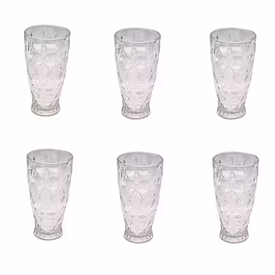 لیوان طرح آنجلیکا مدل E001 بسته 6 عددی