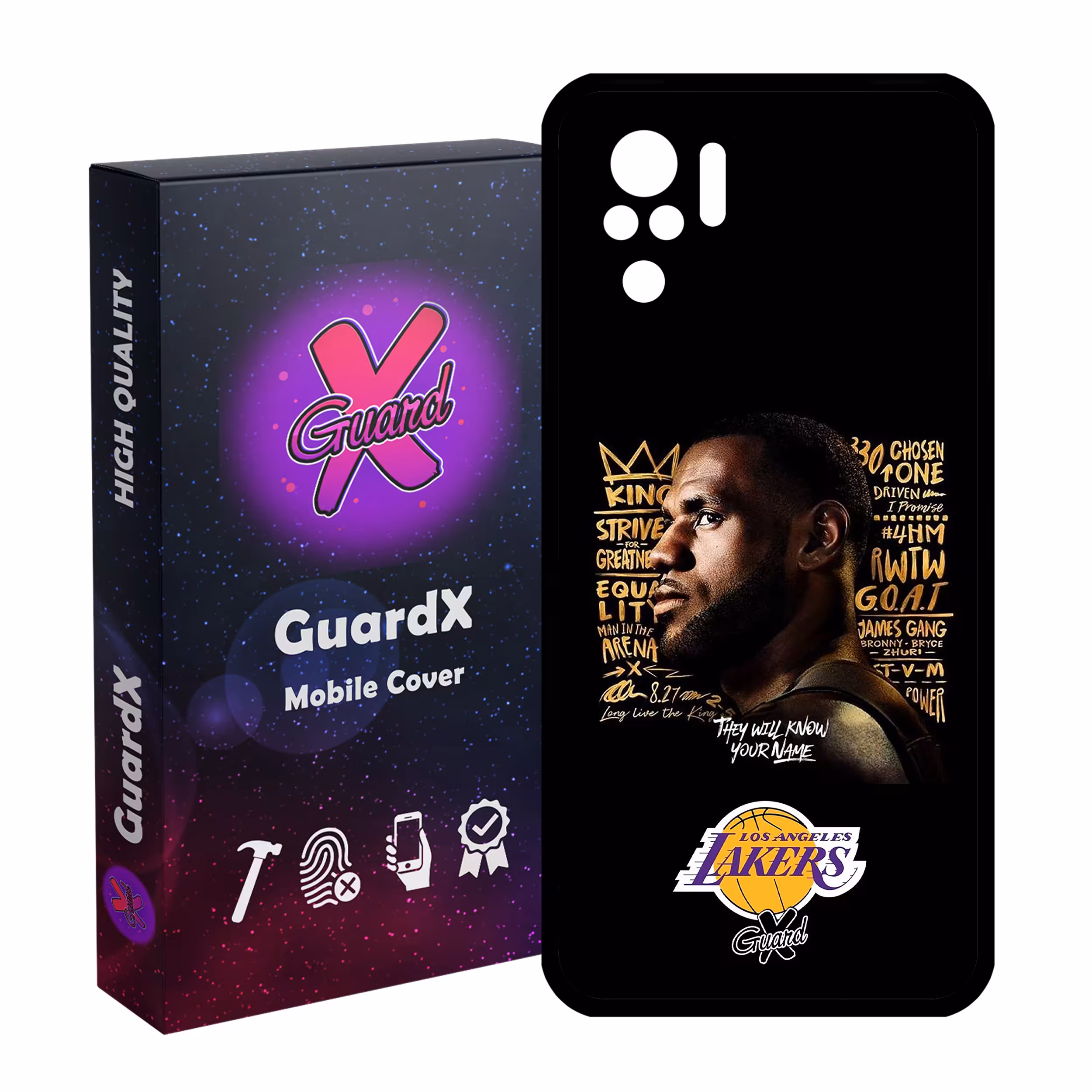 کاور گارد ایکس طرح Lebron James مدل Glass10120 مناسب برای گوشی موبایل شیائومی Redmi Note 10 4G / Note 10S