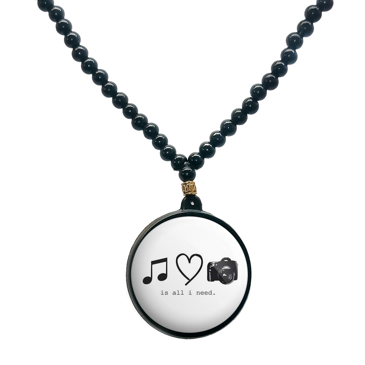 گردنبند پرمانه طرح عکاس کد pmd.5107 مدل دو طرفه