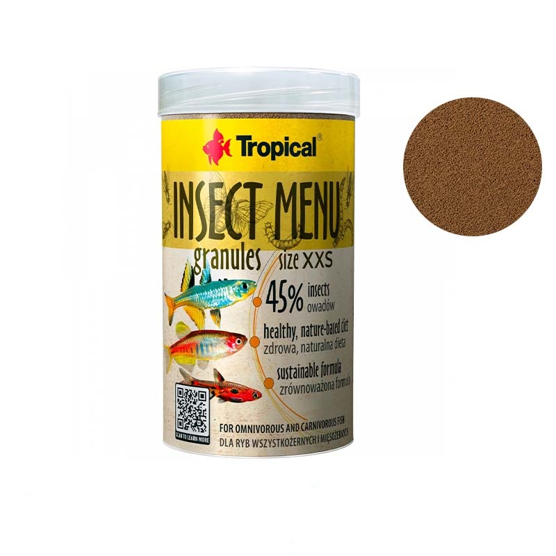 غذا گرانولی اینسکت منو تروپیکال INSECT MENU XXS وزن 64 گرم