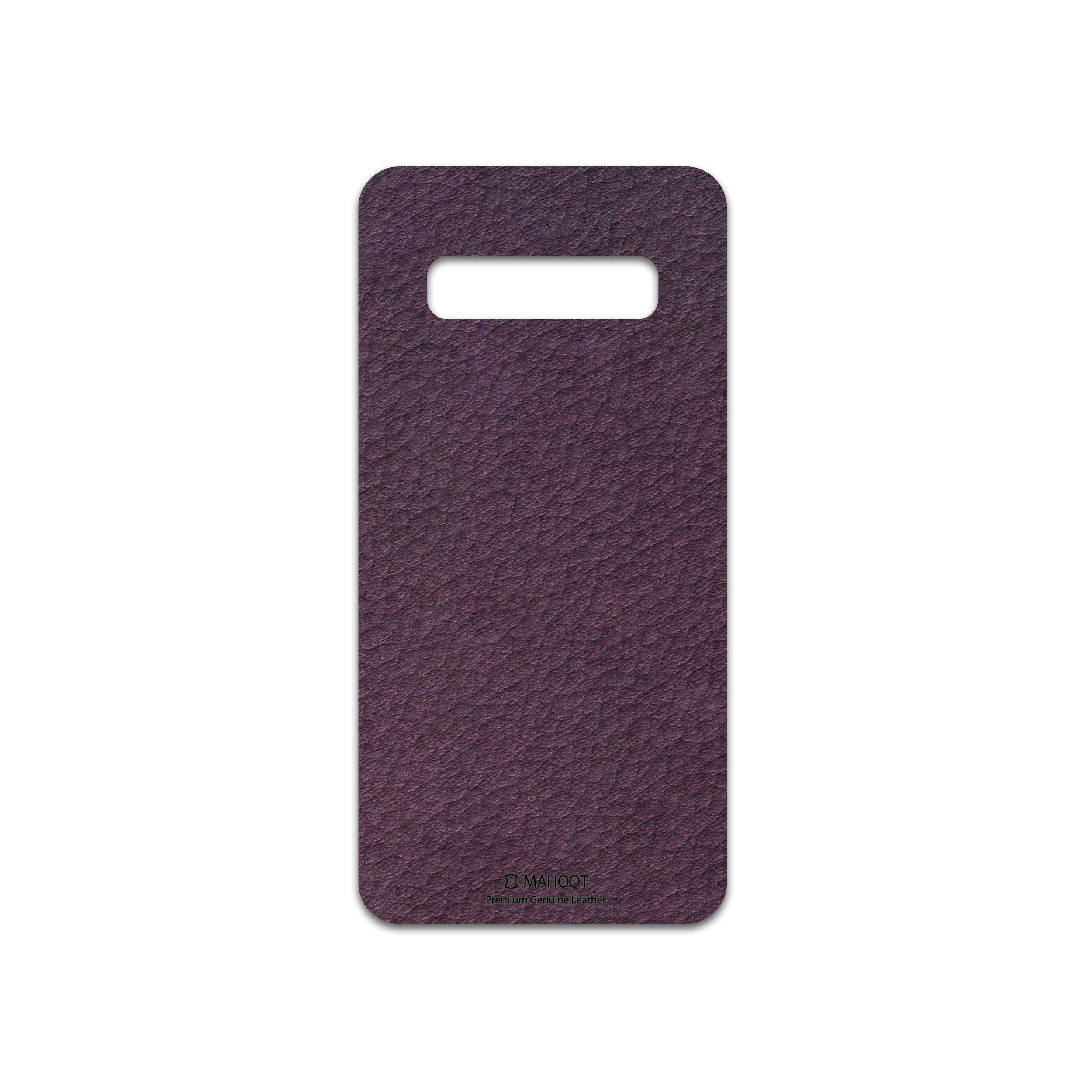 برچسب پوششی ماهوت مدل Purple-Leather مناسب برای گوشی موبایل سامسونگ Galaxy S10