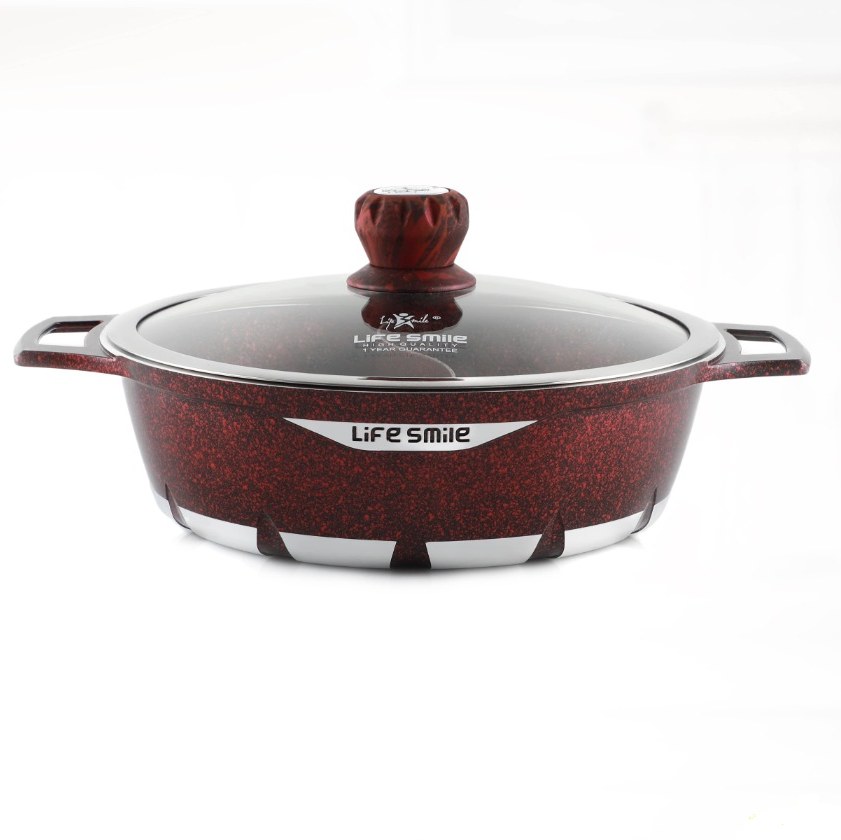 ماهی تابه گرانیتی سایز 36 لایف اسمایل مدل FLCM