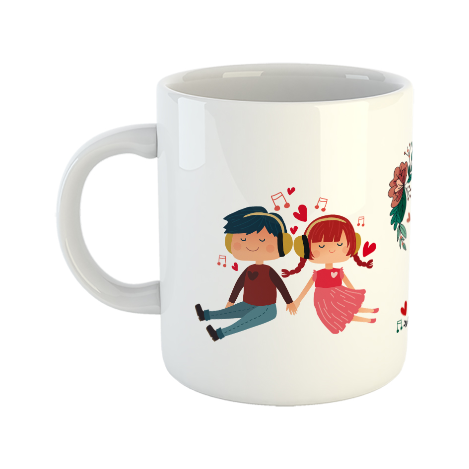 ماگ طرح عاشقانه مدل ز تمام بودنی‌ها تو همین از آن من باش