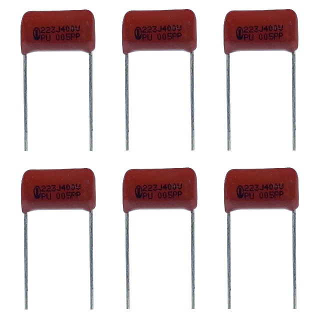 خازن 22 نانو فاراد 400 ولت مدل TPC-223400 بسته 6 عددی 