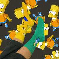جوراب سیمپسون ها تا به تا ساقدار نخ پنبه فری سایز