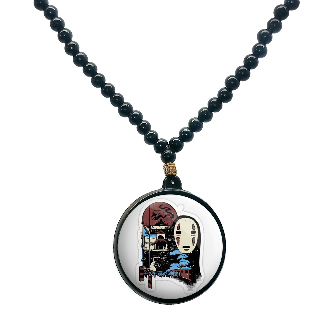 گردنبند پرمانه طرح Spirited Away کد pmd.25642 مدل دو طرفه