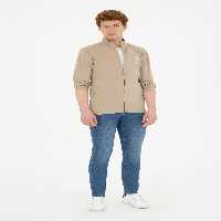ژاکت مردانه خاکی روشن یو اس پولو - فروشگاه لباس شهرمون