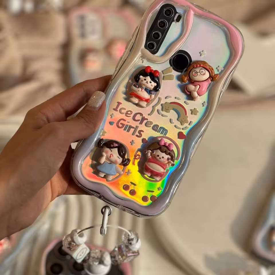 قاب ice cream girls هولوگرامی با آویز