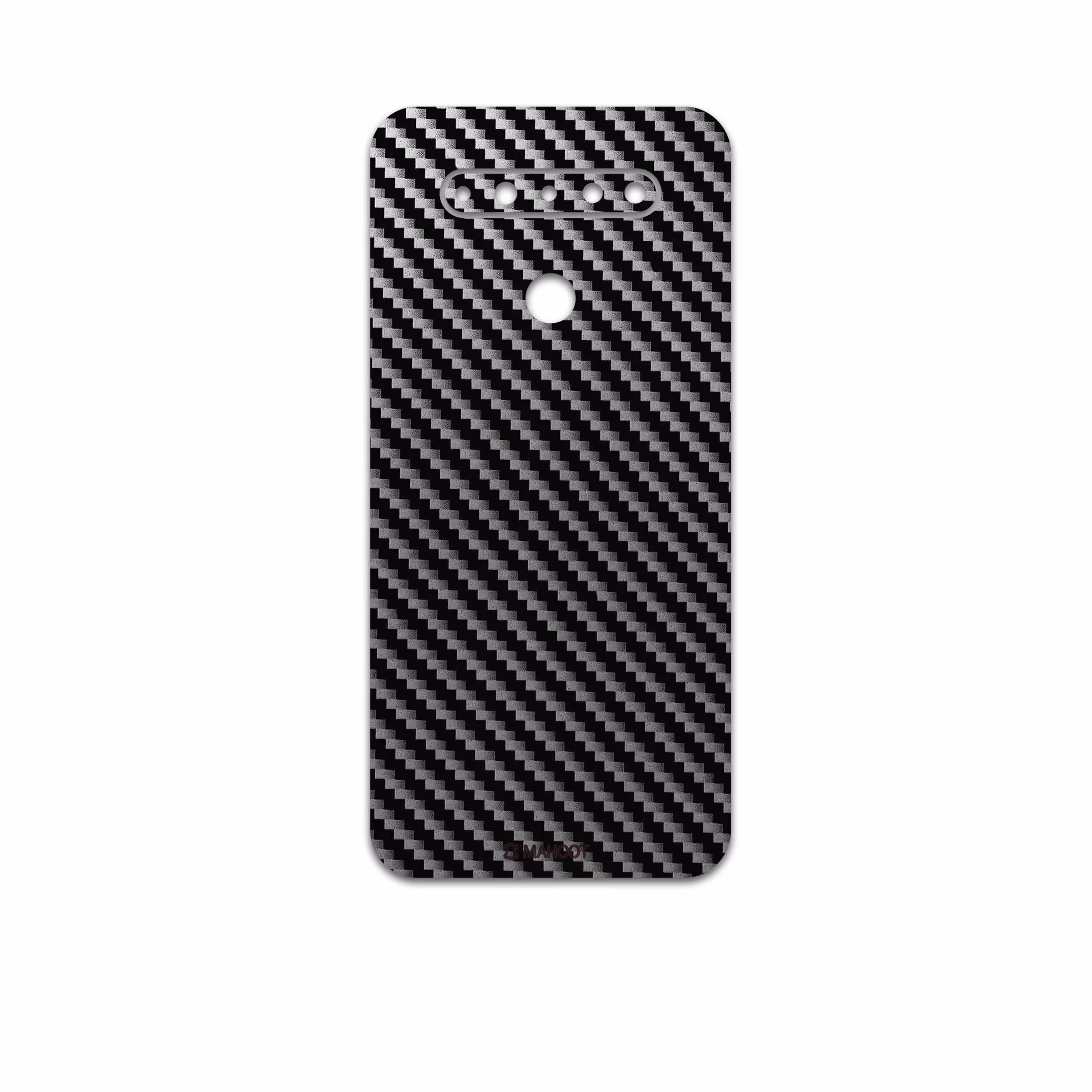 برچسب پوششی ماهوت مدل Glossy-Silver-Fiber مناسب برای گوشی موبایل ال جی K51S