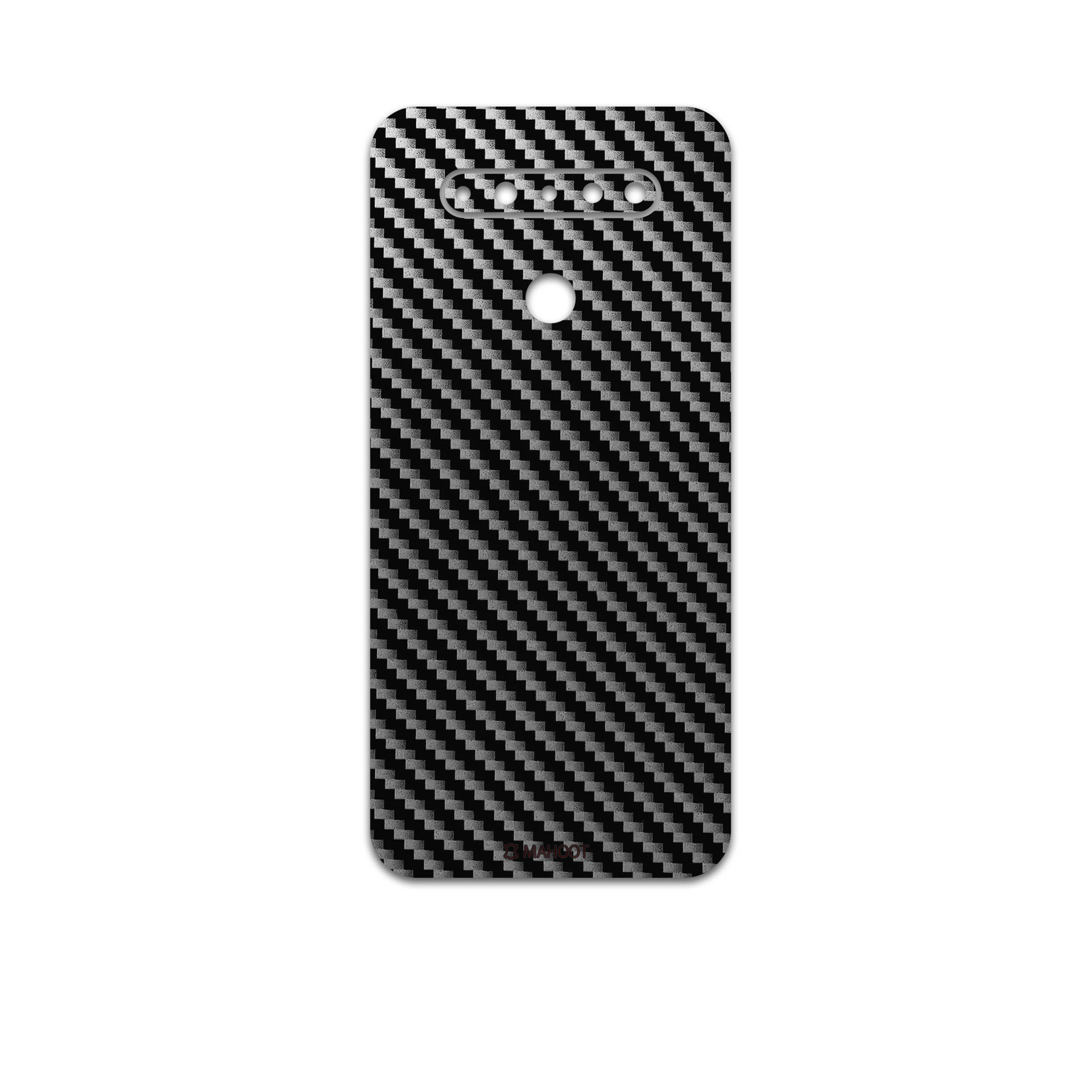 برچسب پوششی ماهوت مدل Glossy-Silver-Fiber مناسب برای گوشی موبایل ال جی K51S