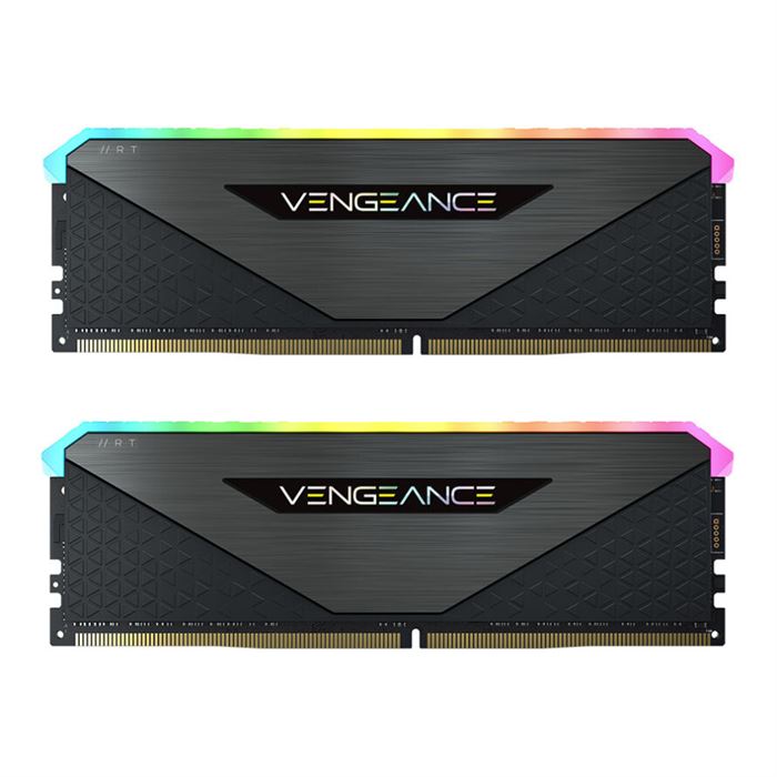 رم کامپیوتر کرسیر VENGEANCE RGB RT Black 16GB 8GBx2 3200MHz CL16