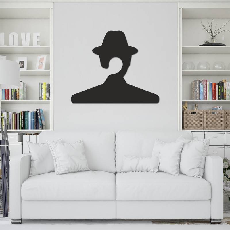 استیکر چوبی طرح مرد | کالا مکس