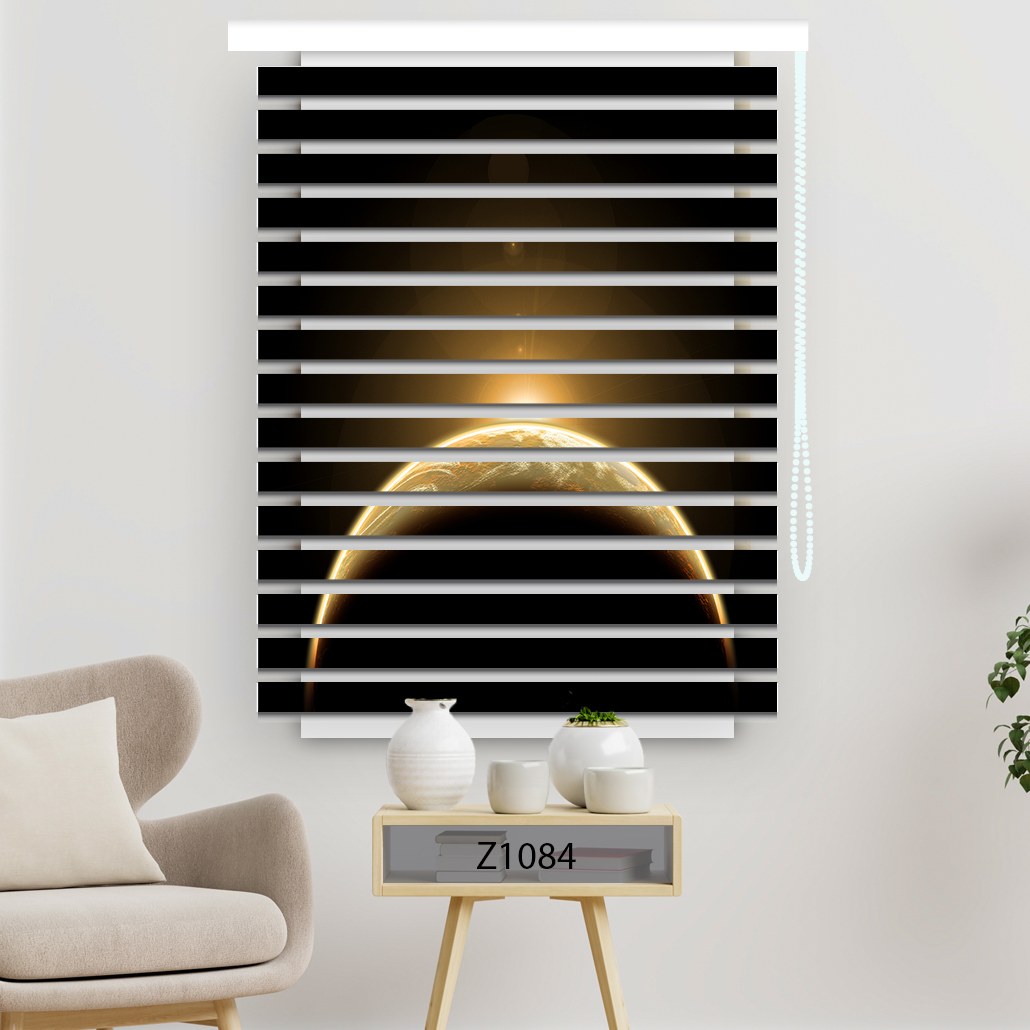 پرده زبرا چاپی عرض 150 ارتفاع 150 کد 1084