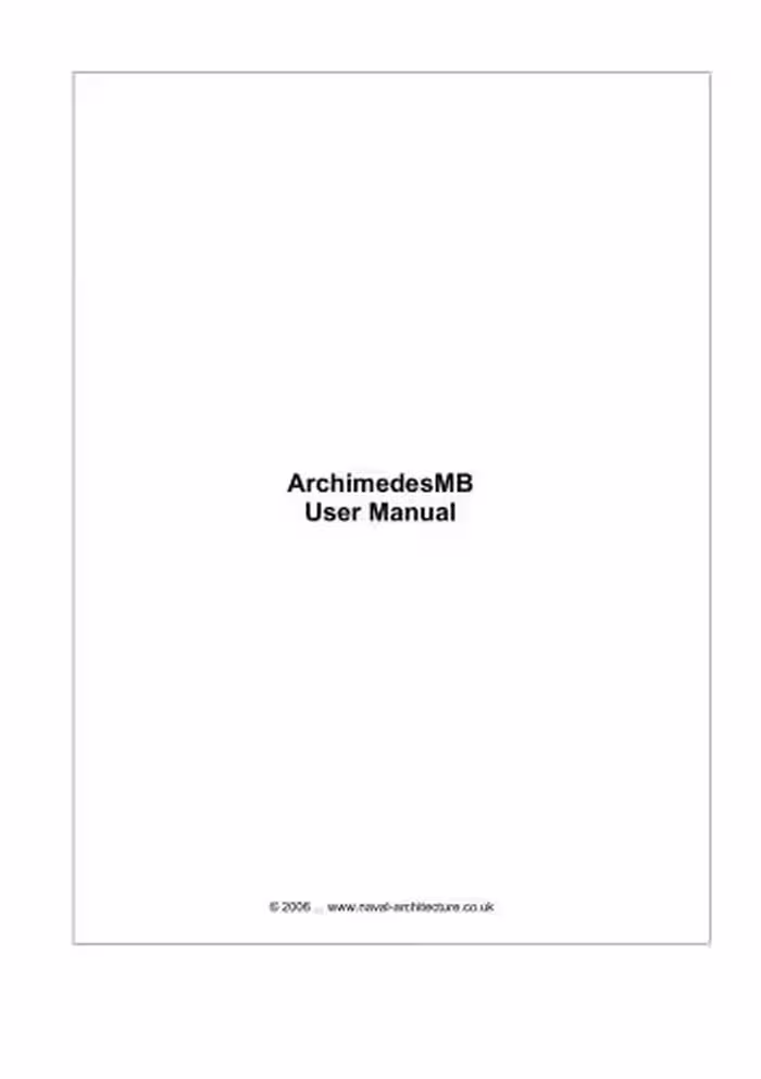 خرید و دانلود نسخه کامل کتاب ArchimedesMB: User Manual