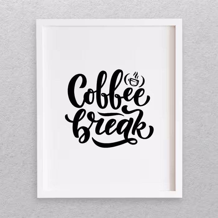 تابلو مدل نوشته انگلیسی طرح COFFEE کد 730 | دنیای قاب