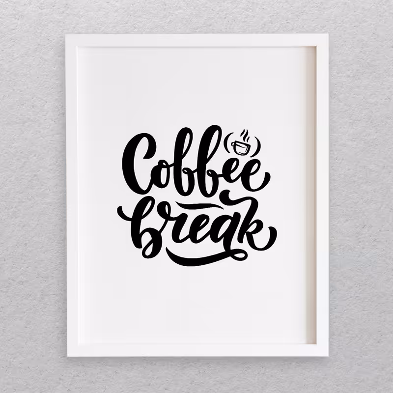تابلو مدل نوشته انگلیسی طرح COFFEE کد 730 | دنیای قاب