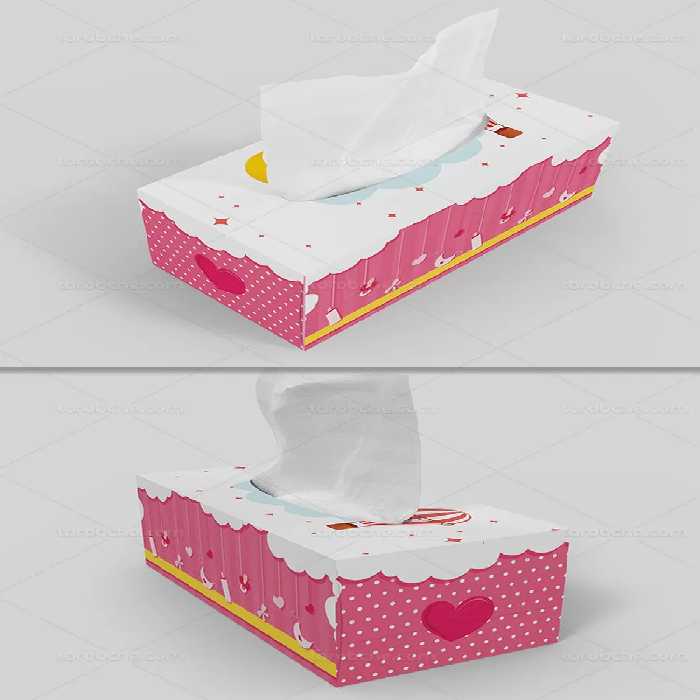 جعبه دستمال کاغذی کودکانه | گرافیک با طعم تربچه