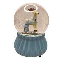 گوی موزیکال مدل کوکی کریسمس طرح گوزن و فانوس کد KA5852-43