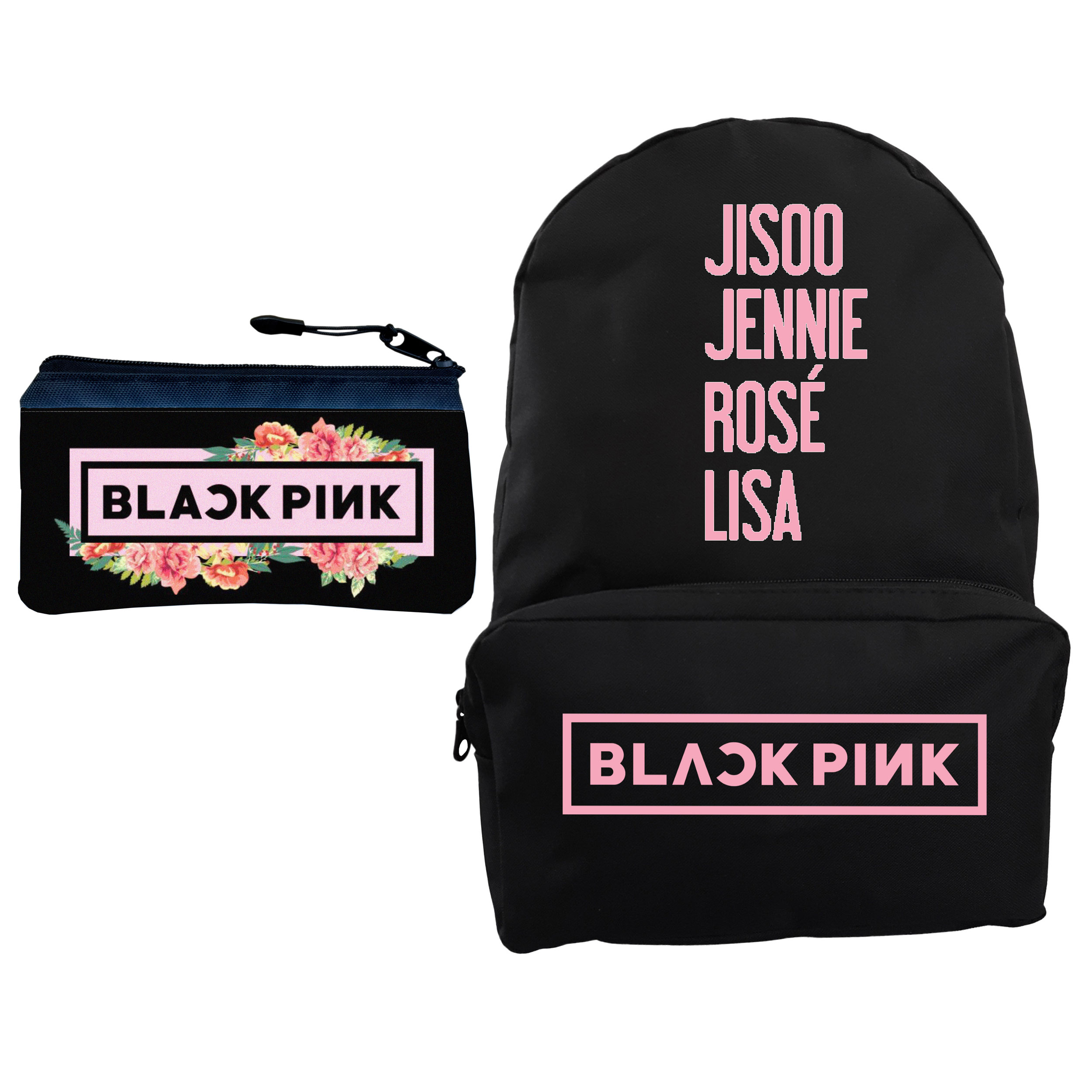 کوله پشتی مدل گروه black pink کد 925 به همراه جامدادی