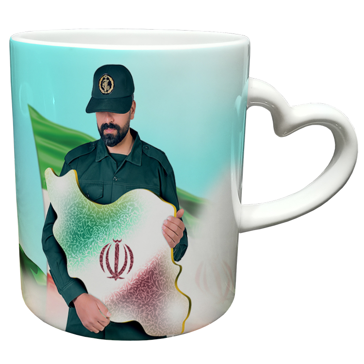 ماگ مدل دسته قلبی طرح پاسدار کد 12