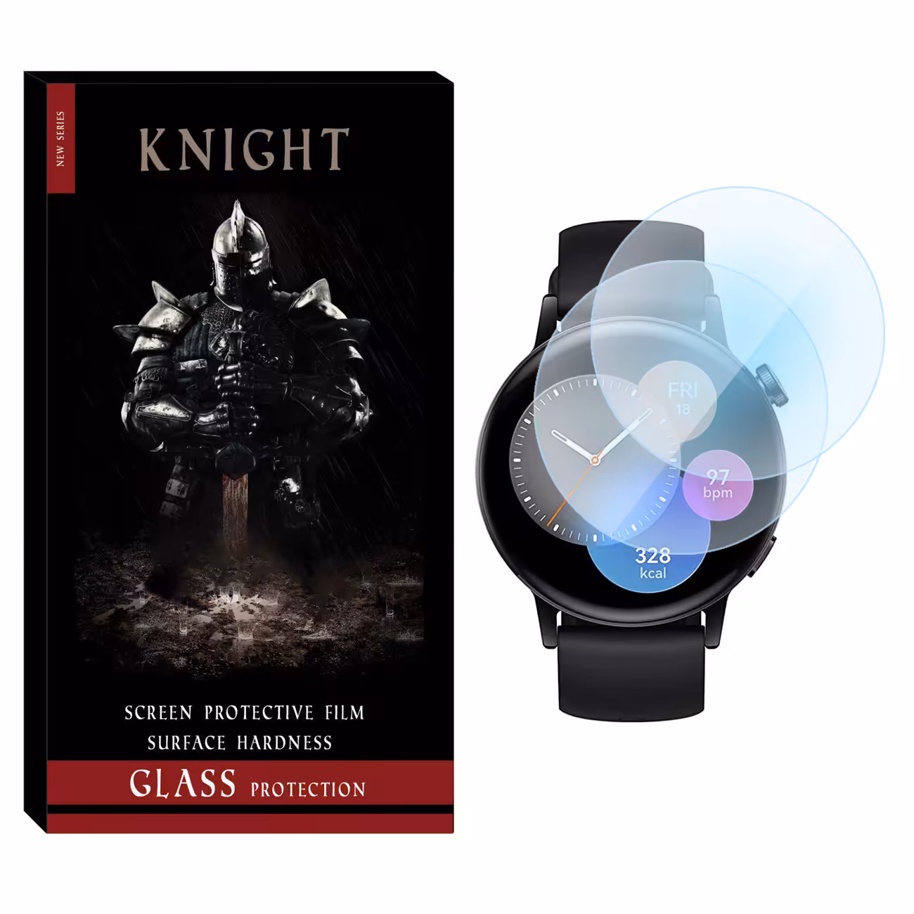 محافظ صفحه نمایش شیشه‌ای نایت مدل SH-KT مناسب برای ساعت هوشمند هوآوی Watch GT3 42mm بسته دو عددی