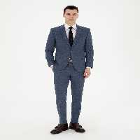 کت و شلوار مردانه آبی تیره پیرکاردین - فروشگاه لباس شهرمون