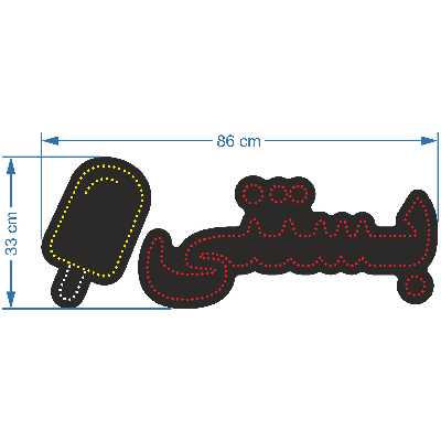 تابلو ال ای دی طرح بستنی آیاز کد 332 مجموعه دو عددی