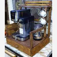 استند اسپرسو چوبی کشو دار